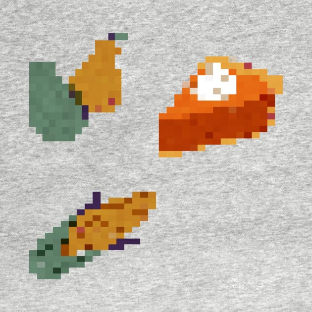 Fall Foods Pixel Art by christinegames